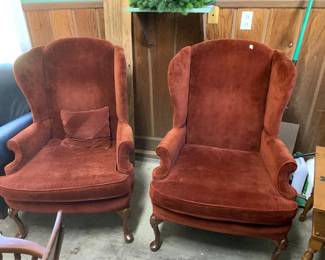 #171	Pembrooke Wingback Chair Rust Color with Queen Anne Legs	 $60.00 			
#172	Pembrooke Wingback Chair Rust Color with Queen Anne Legs	 $60.00 			
