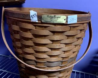 #217	Longaberger Banker's Waste Basket with Handle	 $35.00 			
