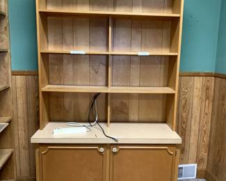 #69	Wood 2 pc Bookshelf w/laminate top 2 doors - Base - 49x20x32-84T	 $120.00 			
