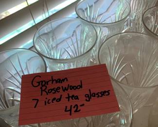 #197	Gorham Rosewood 7 Iced Tea Glasses	 $42.00 			

