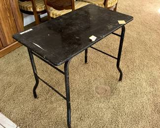 #28	Metal Black Rolling Typewriter Table - 30x17x26 - as is paint finish	 $30.00 			
