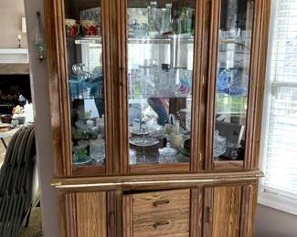 #1	1 glass door and 1 wood door China cabinet with 2 glass shelf 50x 16x79	 $75.00 			
