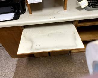 #73	Homemade Desk w/open Shelves in front w/slide-out keyboard w/3 shelves to one side - 61x24x28	 $45.00 			
