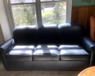 #163	Norwalk Blue Leather Hide-A-Bed Sofa 84"	 $300.00 			
