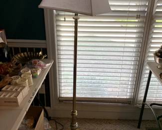 #14	Brass Floor Lamp - 69" Tall	 $75.00 			
