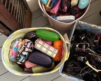 My client pretty much collected sunglasses, reading glasses and glass cases.  This is not all of them! 