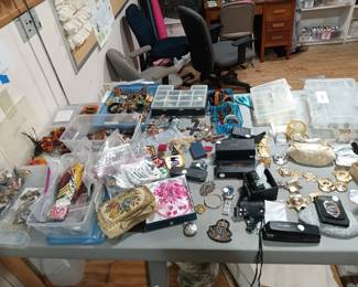 Jewelry, military pins, etc