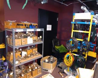 Stage Equipment, Light Bulbs, Cables, etc