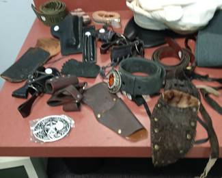 Holsters belts etc