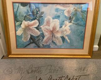 Pencil Signed 1988 M. Booth Cabot edition 197/850 Framed Watercolour Print
Frame size 38 x 28