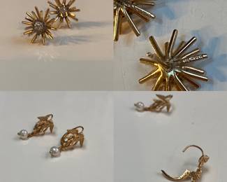 14 Kt Yellow Gold Earrings