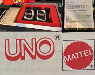 1993 Uno Mattel Game