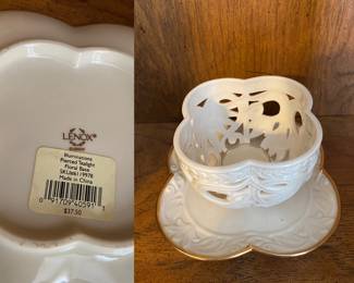 Lenox Illuminations Pierced Tealight Floral Base