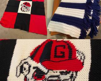 Georgia Bulldog Hand Crocheted Blanket
Hand Crocheted Blue/White Blanket