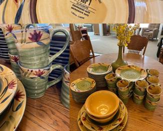 Elizabeth by Pier 1 Stoneware 4 pc place setting Service for 12