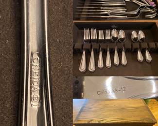 Set Oneida Stainless Flatware