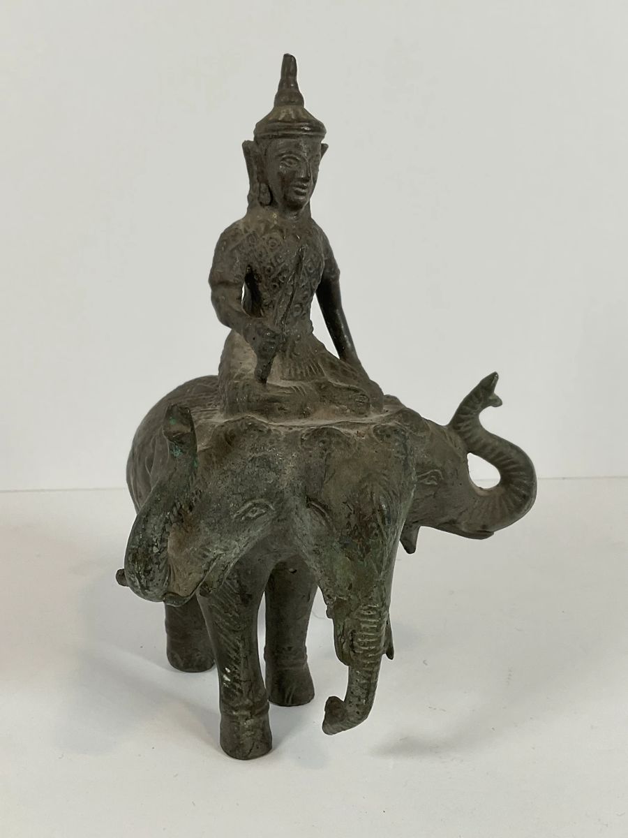 Indra on Erawan Three Head Elephant Bronze