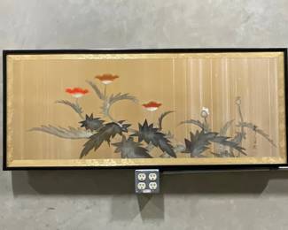 Japanese Painted Wall Screen