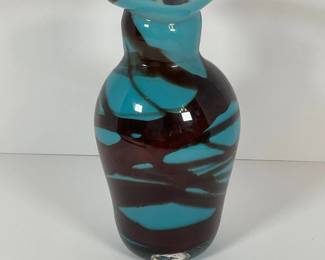 Art Glass Vase - Signed