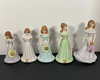 Enesco "Growing up" Porcelain Figures