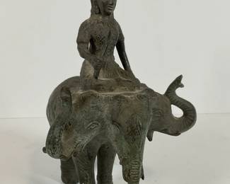 Indra on Erawan Three Head Elephant Bronze