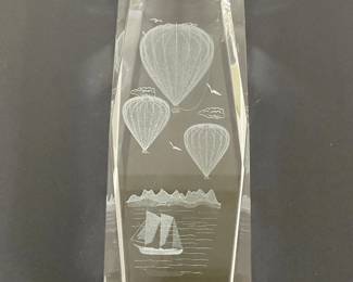 Laser Glass Paperweight