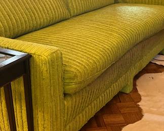 1960s LIME GREEN corded velvet HENREDON by Stoakley of course!