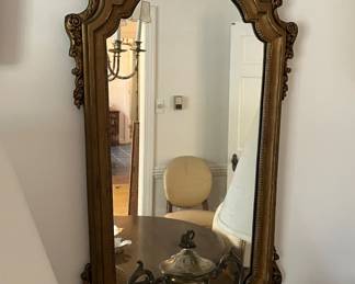 Petite Italian gilt gesso mirror circa 1940