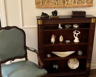 Large antique gesso on fiber wall frieze 