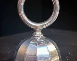 Fabulous turn of the century Webster tea/dinner bell in solid heavy sterling silver!