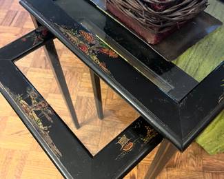Chinoiserie nesting tables from the 1930s