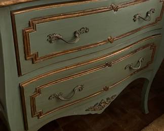 Custom hand painted French chest by famed designer John Stoakley