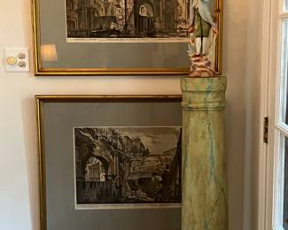 Custom painted antique column created by John Stoakley 