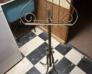 Antique brass music stand