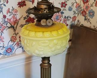Antique oil lamp, converted
