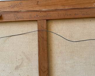 "La Place Du Tertre," View of Paris, Oil on Canvas. Signed By Artist, Paul Lambert. Measures 24 7/8" x 18"; 31" x 24" with Frame. Photo 3 of 3.