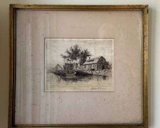 Arthur Fuller Davis (American, 1863-1953), Etching, Signed By Artist. Photo 1 of 3.