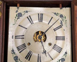 Antique Birge, Peck & Co 8 Day Triple Deck Wall Clock with Mirror. Measures 16" W x 33" H. Photo 3 of 4.