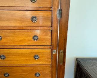 Vintage Side-Locking Lingerie Chest of Drawers. Measures 24" x 15" x 37" H. Photo 3 of 3.