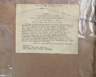 Antique Chinese Print From Etching. Plate V. "Vang-Kuei-Fei (The Rainbow Skirt And Feather Jacket). Measures 11.5" x 10" without Frame. Photo 2 of 2.