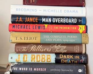 Man Overboard by J. A. Dance, The Complete Poems and Plays by T. S. Eliot, The Pallisers by Anthony Trollope and Other Books.