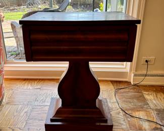 Antique Music Side Table. Measures 22" W x 15.5" D x 28.5" H. NEEDS LOVE! Photo 1 of 3.