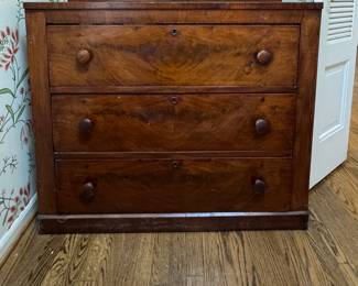 Antique Step Back Chest of Drawers. Three Recessed Glove Drawers / Box Top Three Drawers. Measures 41.5" W x 18" D x 39" H. Photo 1 of 2.