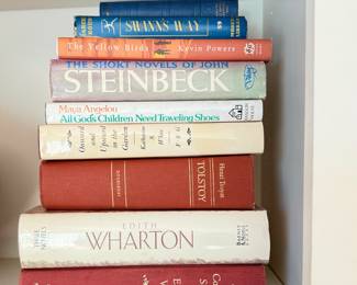 Three Novels by Edith Wharton, Onward and Upward in the Garden by Katherine S. White, The Short Novels of John Steinbeck and other by Books.