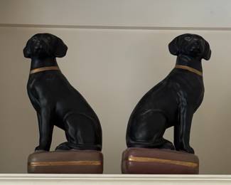 Black Lab Book Ends.