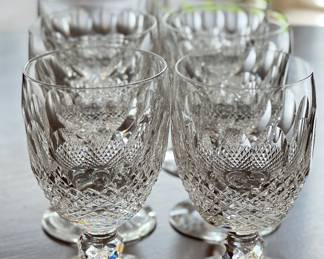 Set of 6 Set of 6 Waterford Crystal Clarendon Water Glasses.