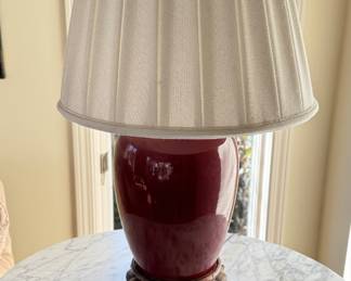“Oxblood” Color Table Lamp.