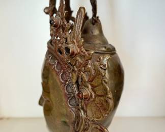 Bronzed Metal Deity Bust. Photo 2 of 3.