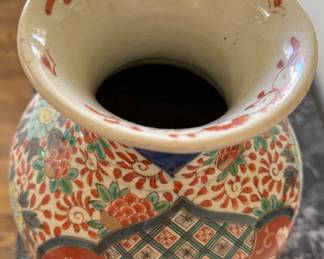 Antique Japanese Imari Vase. Measures 14.5" H. Photo 2 of 3.