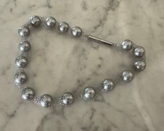 Silver Bead Bracelet.